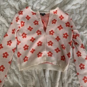 Flower print sweater